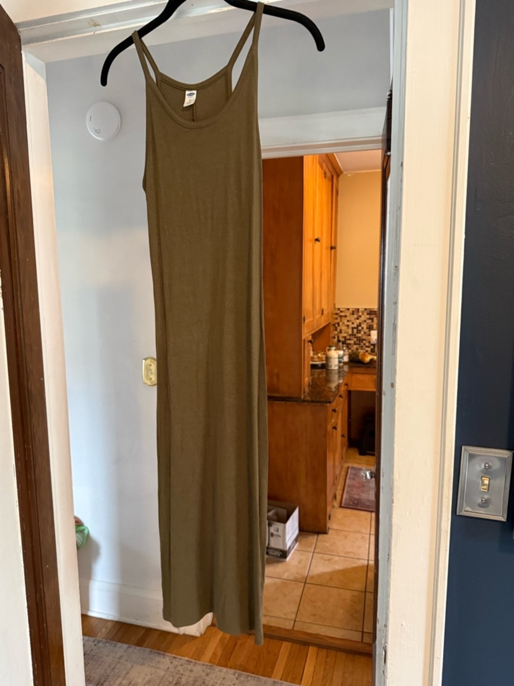 Old Navy Olive Ribbed Tank Dress